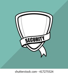Security system. shield concept. warning illustration