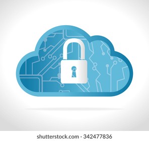 Security system and surveillance graphic design, vector illustration eps10