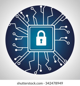 Security system and surveillance graphic design, vector illustration eps10