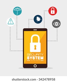 Security system and surveillance graphic design, vector illustration eps10
