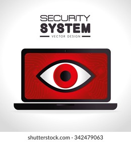 Security system and surveillance graphic design, vector illustration eps10