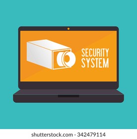 Security system and surveillance graphic design, vector illustration eps10