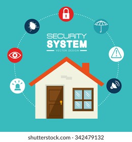 Security system and surveillance graphic design, vector illustration eps10