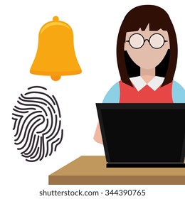 Security system and surveillance graphic design with icons, vector illustration