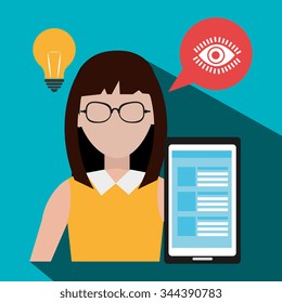 Security system and surveillance graphic design with icons, vector illustration