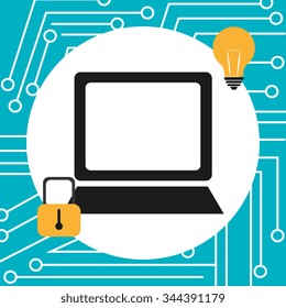 Security system and surveillance graphic design with icons, vector illustration