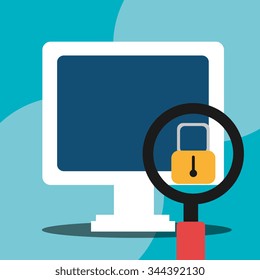 Security system and surveillance graphic design with icons, vector illustration