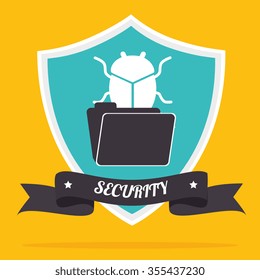 Security system and surveillance graphic design, vector illustration