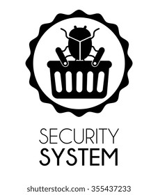 Security system and surveillance graphic design, vector illustration