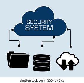 Security system and surveillance graphic design, vector illustration