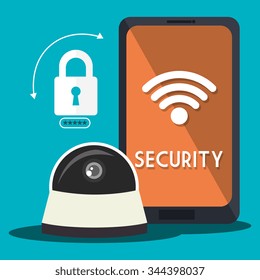 Security System and technologies graphic design, vector illustration eps10