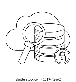 Security system technology black and white