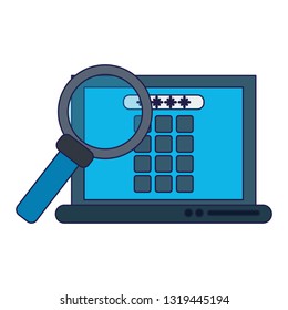 Security system technology blue lines