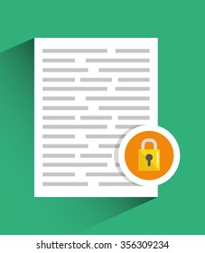 Security system and technology graphic design, vector illustration