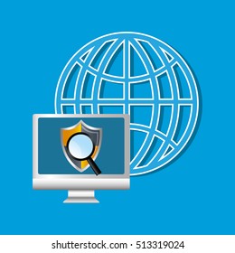 Security system technology icon vector illustration graphic design
