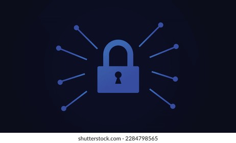 Security system vector cyber padlock icon. Digital data protection cyber security padlock icon eps background.