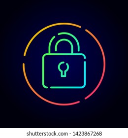 Security system vector logo or icon template. Can be used for password, technology and firewall.