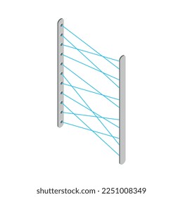 Security systems isometric icons composition with isolated image of safety equipment on blank background vector illustration