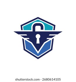 segurança tecnologia abstrato logotipo estilo moderno