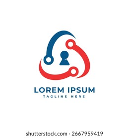 Diseño de logotipo de servicio de tecnología de seguridad Moderno Concepto profesional único y simple Marca