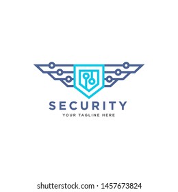 Security technology - logo, icon on white background