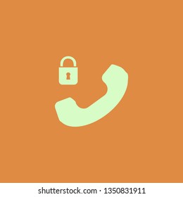 security telephone vector icon. flat design