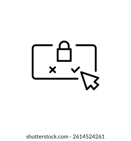 Security test icon. Simple security test icon for social media, app, and web design. Vector illustration