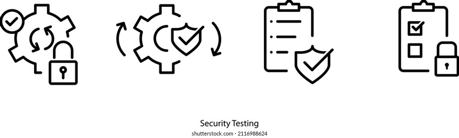 Security Testing Icon ,vector Illustration