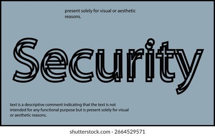 Texto de segurança escrito em letras minúsculas.Design de letras vetoriais. Palavra simples.