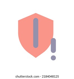 Security threat flat color ui icon. Online cybersecurity hazards. Vulnerabilities risk detection. Simple filled element for mobile app. Colorful solid pictogram. Vector isolated RGB illustration