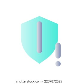 Security threat flat gradient color ui icon. Online cybersecurity hazards. Vulnerabilities risk. Simple filled pictogram. GUI, UX design for mobile application. Vector isolated RGB illustration