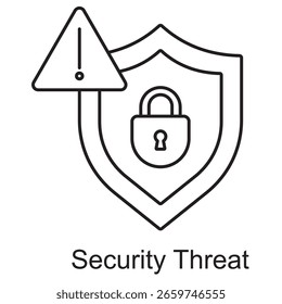 Icono de amenaza de seguridad, identificación y prevención de amenazas de seguridad, comprensión de los entornos modernos de amenazas de seguridad, Vector