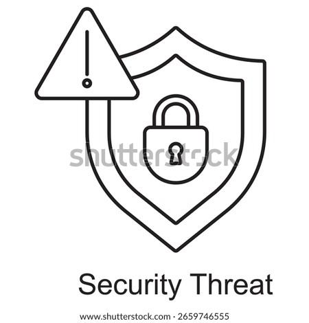 Security Threat Icon, Identifying and Preventing Security Threats, Understanding Modern Security Threat Landscapes, vector