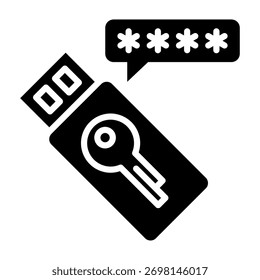Vektorgrafik des Sicherheitstoken-Symbols im Glyphenformat