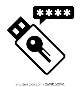 Vektorgrafik des Sicherheitstoken-Symbols im gemischten Stil