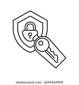 Security Token icon with white background vector stock illustration