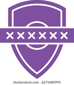 Ilustração de ícone de vetor único de Token de Segurança