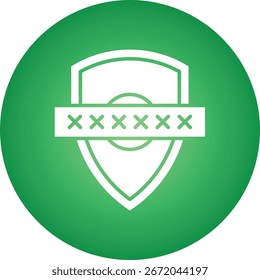 Ilustração de ícone de vetor único de Token de Segurança