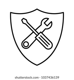 Security tools vector icon