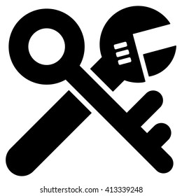 Security Tools vector icon. Style is flat icon symbol, black color, white background.
