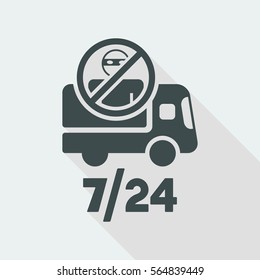 Security transport service 7/24 - Vector web icon