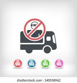 Security transport van concept icon