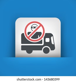 Security transport van concept icon