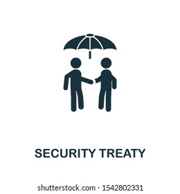 Security Treaty icon vector illustration. Creative sign from gdpr icons collection. Filled flat Security Treaty icon for computer and mobile. Symbol, logo vector graphics.