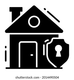 security trendy icon, flat style isolated on white background. Symbol for your web site design, logo, app, UI.