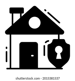icono de moda de seguridad, estilo glifo aislado en fondo blanco. Símbolo de diseño de sitio web, logotipo, aplicación, interfaz de usuario.