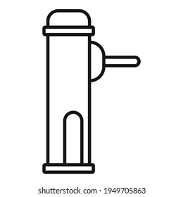 Security turnstile icon. Outline Security turnstile vector icon for web design isolated on white background