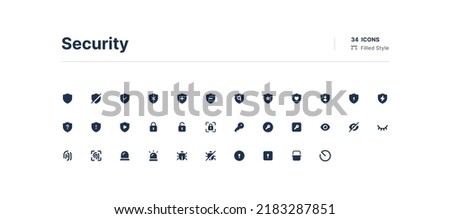 Security UI Icons Pack Filled Style