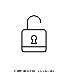 Icono de desbloqueo de seguridad perfecto para control de acceso y permisos