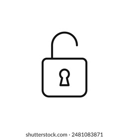 Security Unlock Padlock Icon for Access Control and Safety Solutions